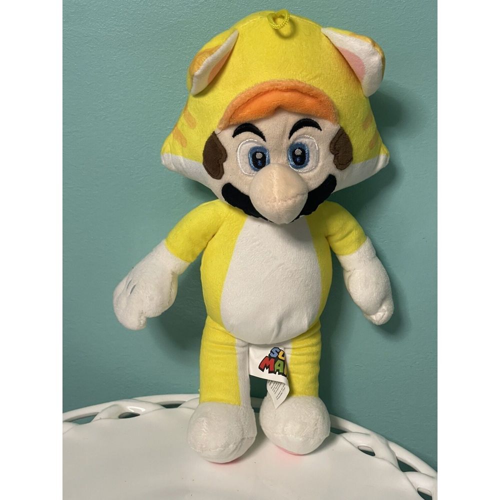 Super Mario Brothers Mario Yellow Cat Suit‎ 12 Inch Stuffed Plush Toy